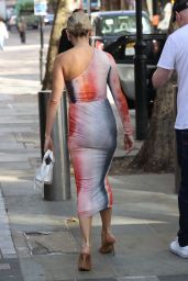 Ashley Roberts Wearing a Tight One Shoulder Dress in London 09/25/2023