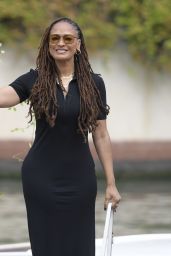 Ava DuVernay Arrives at the Dock of the Hotel Excelsior at Lido in Venice 09/04/2023
