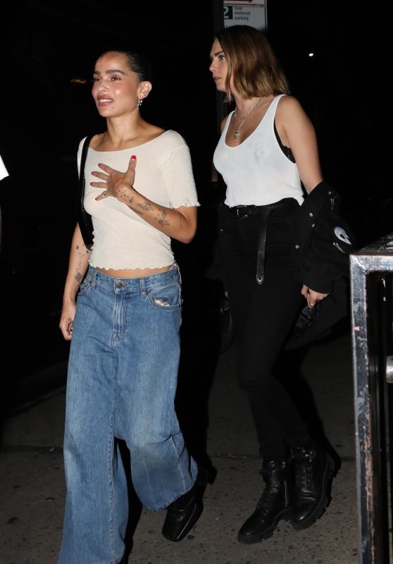 Cara Delevingne and Zoe Kravitz - Arriving at Jodie Turner-Smith