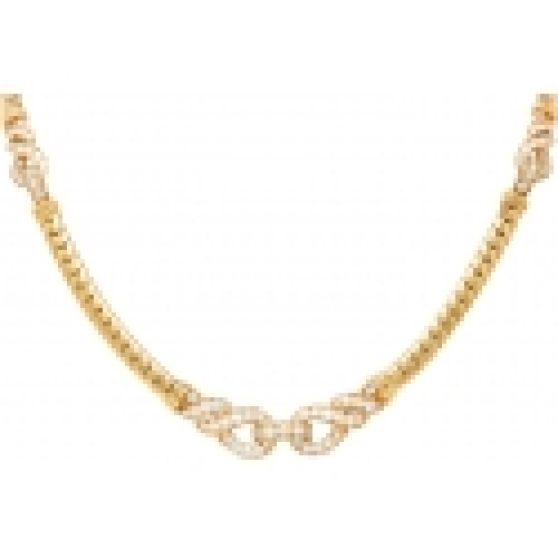 Cartier Yellow Gold Agrafe Herringbone Twisted Rope