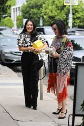 Crystal Minkoff and Jennifer Tilly at The Ivy Restaurant in Los Angeles 09/22/2023