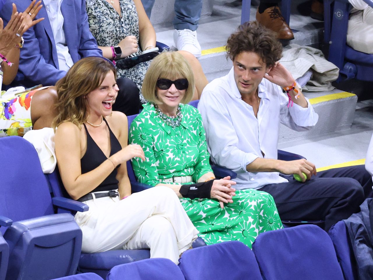 Emma Watson and Ana Wintour at The US Open in New York City 09/05/2023