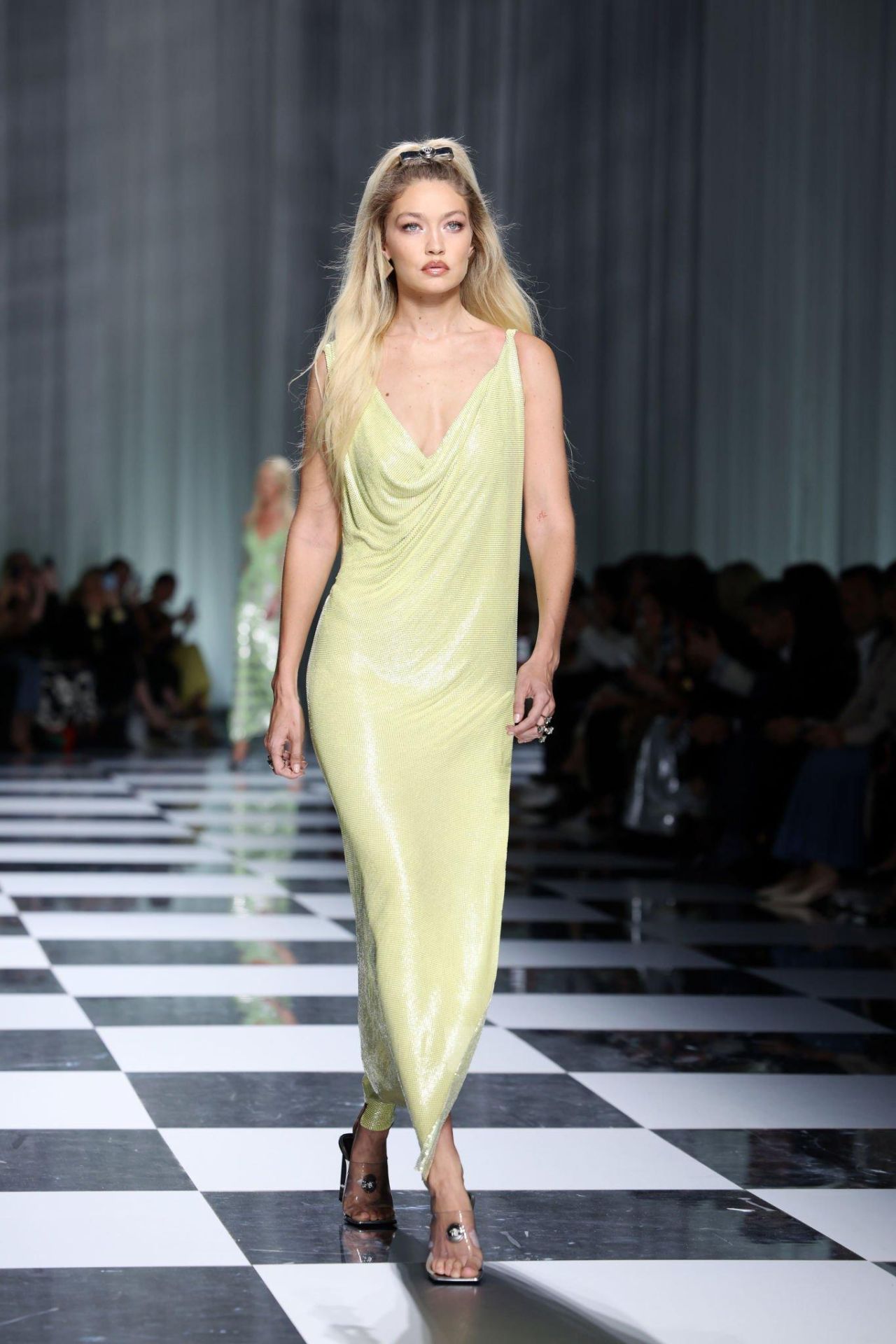 Gigi Hadid - Versace SS24 Fashion Show in Milan 09/22/2023 • CelebMafia