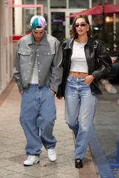 Hailey Rhode Bieber and Justin Bieber at Sushi Park in West Hollywood 09/05/2023