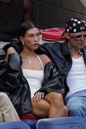 Hailey Rhode Bieber and Justin BIeber Watching Coco Gauff vs. Elise Mertens During the 2023 U.S. Open in NY 09/01/2023