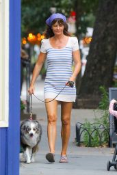 Helena Christensen Wearing a Mini Dress in New York City 09/07/2023