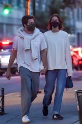 Jeanne Cadieu and Jake Gyllenhaal in SoHo in New York 09/02/2023