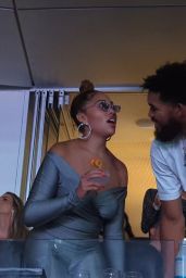 Jordyn Woods and Karl-Anthony Towns in Vip Suite at Beyonce Concert in LA 09/06/2023