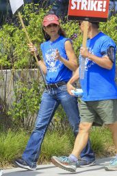 Justine Bateman - WGA Strike Rally in Los Angeles 09/23/2023