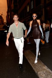 Kelly Gale and Joel Kinnaman Departs the Retrofete Fashion Show in NY 09/11/2023