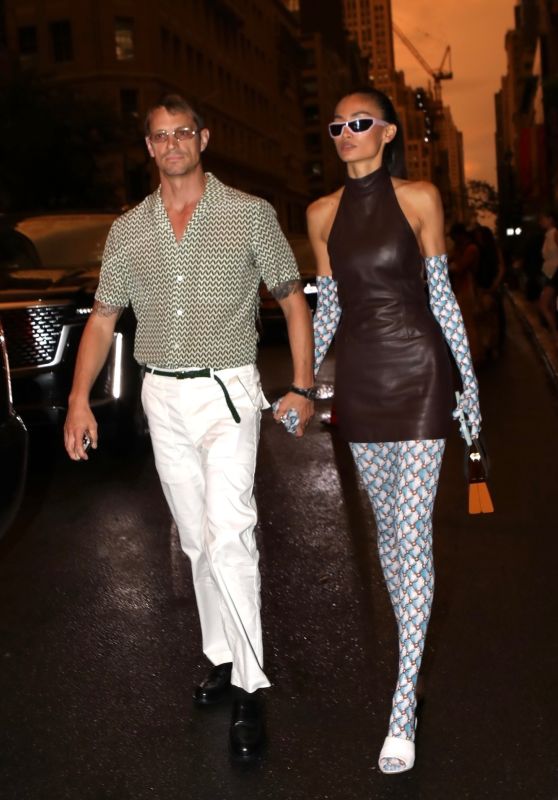 Kelly Gale and Joel Kinnaman Departs the Retrofete Fashion Show in NY 09/11/2023