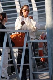 La La Anthony - Disembarking From a Taxi Boat in Venice 09/04/2023