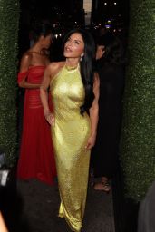 Lauren Sanchez in a Golden Dress at the Kering Foundation
