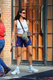 Lily James in Workout Outfit in the Soho Neighborhood 09/07/2023