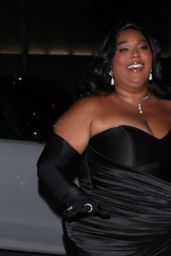 Lizzo in a Dapper Black Dress at Craig’s in West Hollywood 09/21/2023