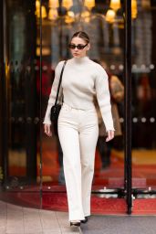 Madelyn Cline in Stylish Cream Outfit in Paris 09/28/2023