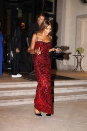Naomi Campbell in a Shiny Red Dress in Milan 09/21/2023
