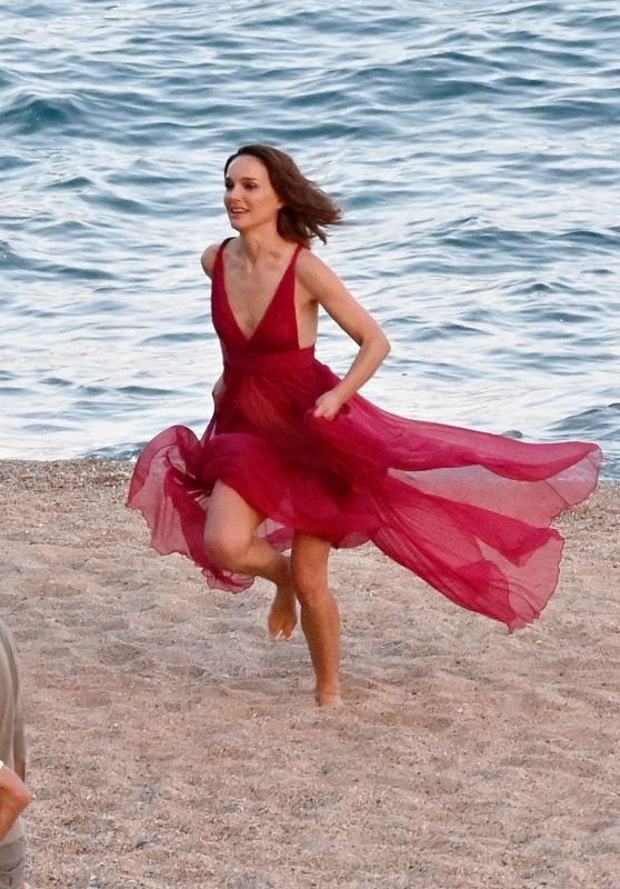 Natalie Portman - Shooting Dior Commercial at Beach in Spain 09/13/2023