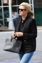 Nicky Hilton Wearing a Black Blazer, Jeans and Adidas Sneakers - Manhattan’s SoHo Area 09/27/2023