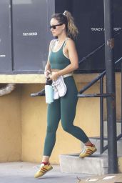 Olivia Wilde in Green Workout Gear in Los Angeles 09/01/2023