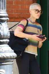 Pom Klementieff With Short Blonde Hair in New York 09/05/2023