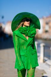 Rita Ora in a Green Outfit in Venice 09/07/2023