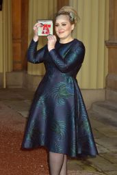 Adele - MBE at Buckingham Palace December 2013