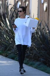 Alessandra Ambrosio With Flower Bouquet in Hand - Brentwood 10/27/2023