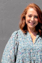Alyson Hannigan in Floral Print Dress - Arrives to DWTS Rehearsals in LA 10/12/2023