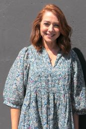 Alyson Hannigan in Floral Print Dress - Arrives to DWTS Rehearsals in LA 10/12/2023