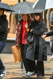 Alyssa Miller and Ariel Rechtshaid on a Rainy Day in New York City 10/29/2023