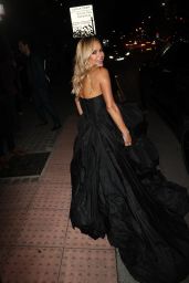 Amanda Holden in Black Gown Arriving at Attitude Awards in London 10/11/2023