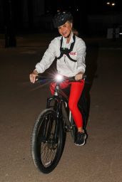 Amanda Holden in Bright Red Leggings - London 10/05/2023