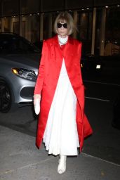 Anna Wintour in a Red Coat - 25th Anniversary of the Room to Grow Gala in New York 10/24/2023