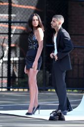 Bruna Marquezine and Rauw Alejandro on the Set of a Commercial in New York 10/16/2023