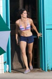 Daniela Ruah in a Bikini Top and Shorts - "NCIS: Los Angeles" Set in Venice 09/18/2012