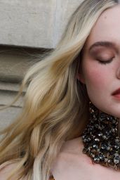 Elle Fanning - Photoshoot Before Alexander McQueen Fashion Show September 2023