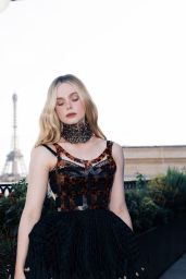 Elle Fanning - Photoshoot Before Alexander McQueen Fashion Show September 2023