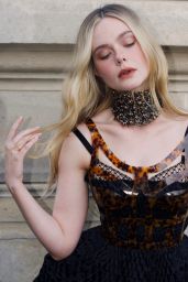 Elle Fanning - Photoshoot Before Alexander McQueen Fashion Show September 2023