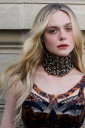 Elle Fanning - Photoshoot Before Alexander McQueen Fashion Show September 2023