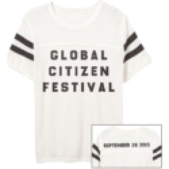 Global Citizen Festival 2015 Football T-Shirt