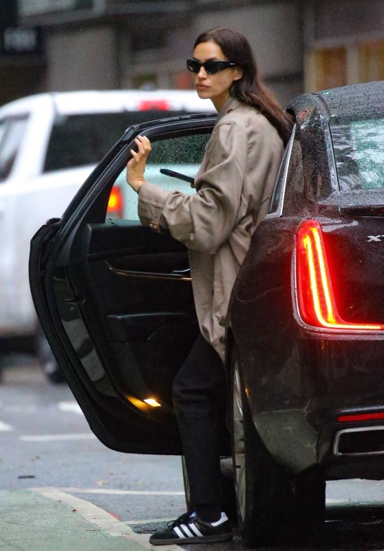 Irina Shayk - Exiting an Uber Ride in Manhattan 10/20/2023