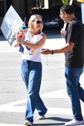 Jeri Ryan - SAG/AFTRA Strike Picket Lines in Front of Warner Bros Studios in Burbank 10/17/2023