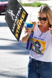 Jeri Ryan - SAG/AFTRA Strike Picket Lines in Front of Warner Bros Studios in Burbank 10/17/2023