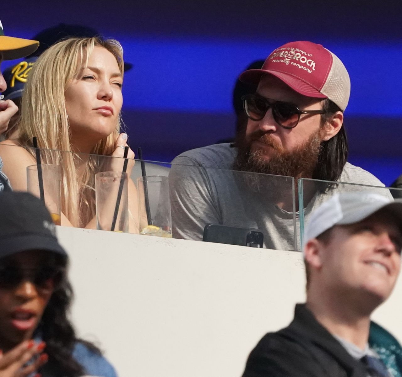 Kate Hudson and Danny Fujikawa Watch the Los Angeles Rams Vs the