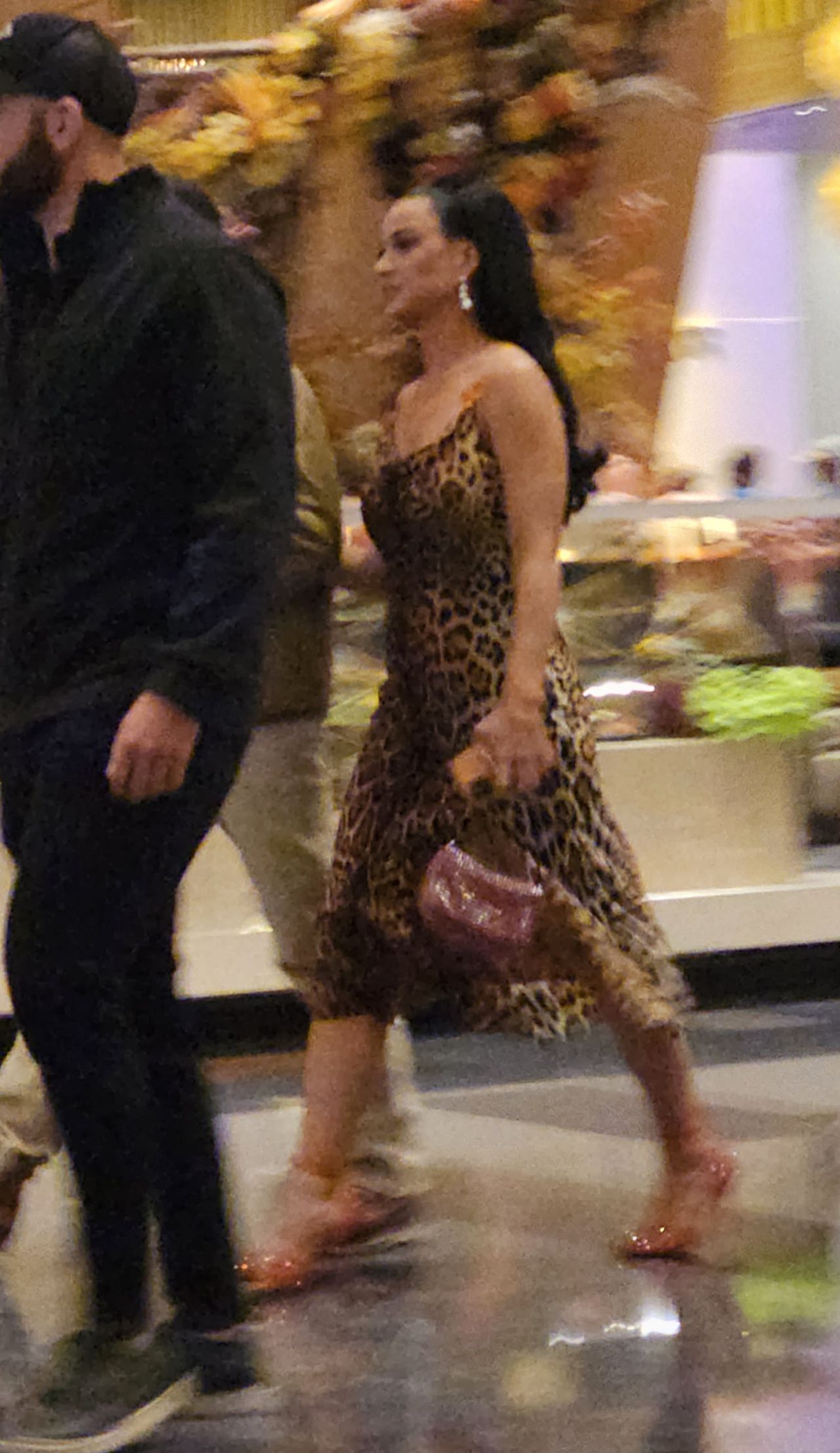 Katy Perry in All Cheetah Dress in Las Vegas 10/15/2023 • CelebMafia