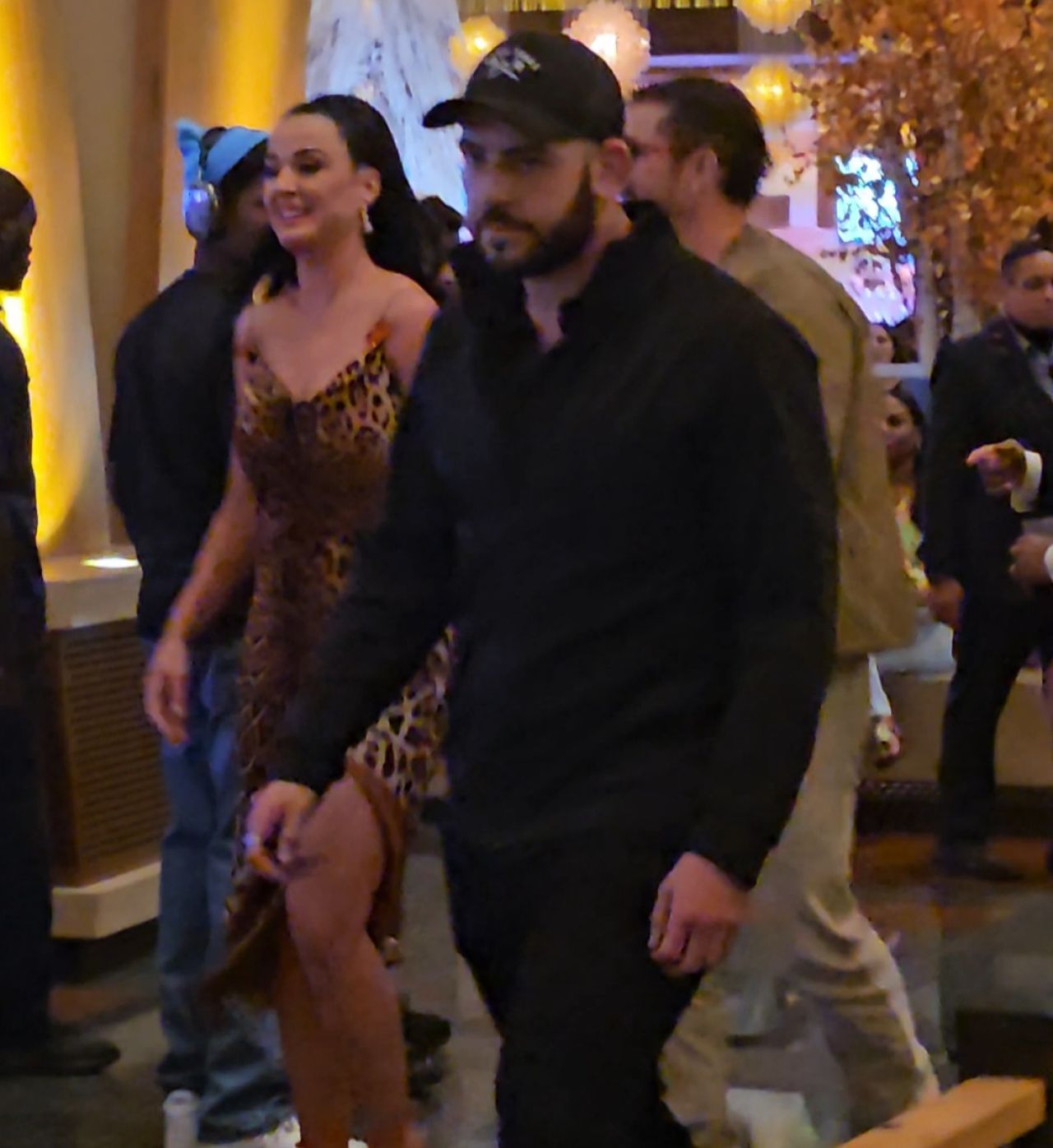 Katy Perry in All Cheetah Dress in Las Vegas 10/15/2023 • CelebMafia