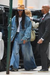 Kelly Rowland in a Double Denim Outfit in New York 10/21/2023