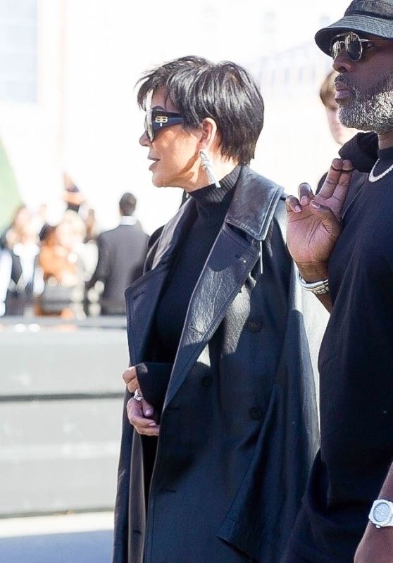 Kris Jenner and Corey Gamble - Exit From the Balenciaga Show in Paris 09/30/2023