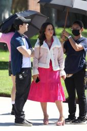 Lacey Chabert - "Mean Girls" Themed Pepsi Commercial Filming Set in LA 10/06/2023